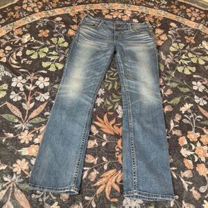 Silver Jeans Co. Suki Mid Baby Boot Light Wash Jeans | W31 L33 | Super Stretch |